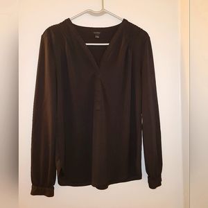 Large Black Ann Taylor Long-sleeve
